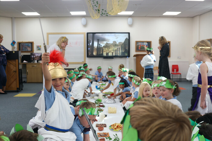 Year 2 enjoy a celebratory Roman Banquet