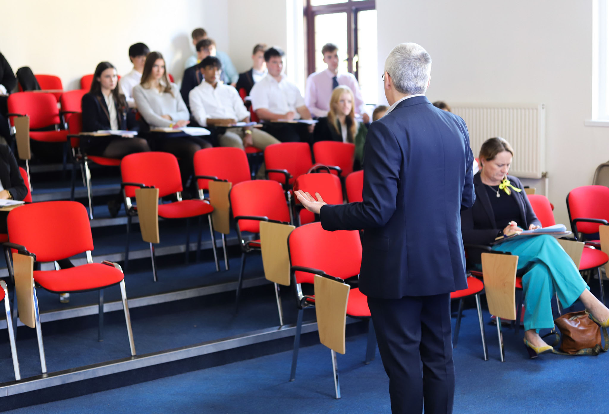 Guest Speaker Chris Eyre speaks to A Levels RS and Philosophy Pupils