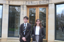 Will and Scarlett receive Award of Arkwright Scholar