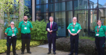 St Peter's receives plaque from St John Ambulance