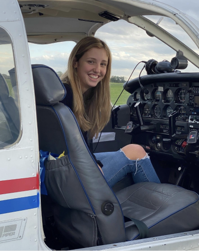 Lucy completes her first solo flight! | News | St Peter's School